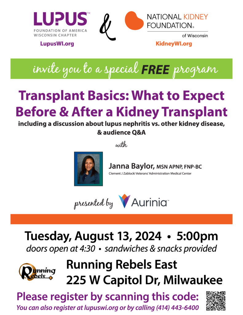 Transplant Basics with Janna Baylor, FNP-BC @ Running Rebels East | Milwaukee | Wisconsin | United States
