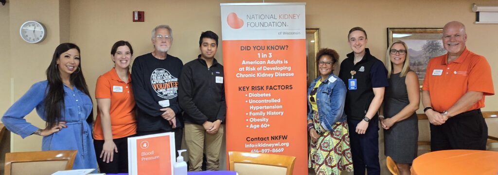 Members of the National Kidney Foundation of Wisconsin at a kidney health screening